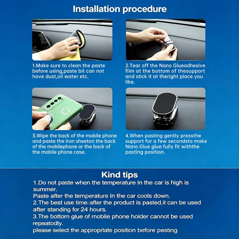 🚗TopSpire® Foldable Metal Magnetic Car Cell Phone Holder