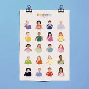 Beiges Emotions-Poster fürs Kinderzimmer