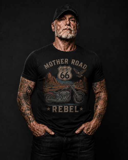 Mother Road Route 66 Rebel Motorcycle T-Shirt