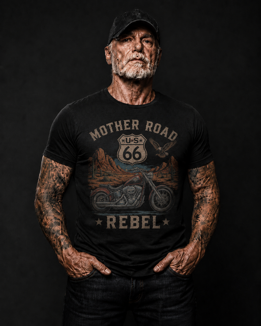 Mother Road Route 66 Rebel Motorcycle T-Shirt
