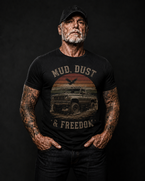 Mud, Dust & Freedom Vintage American Truck T-Shirt