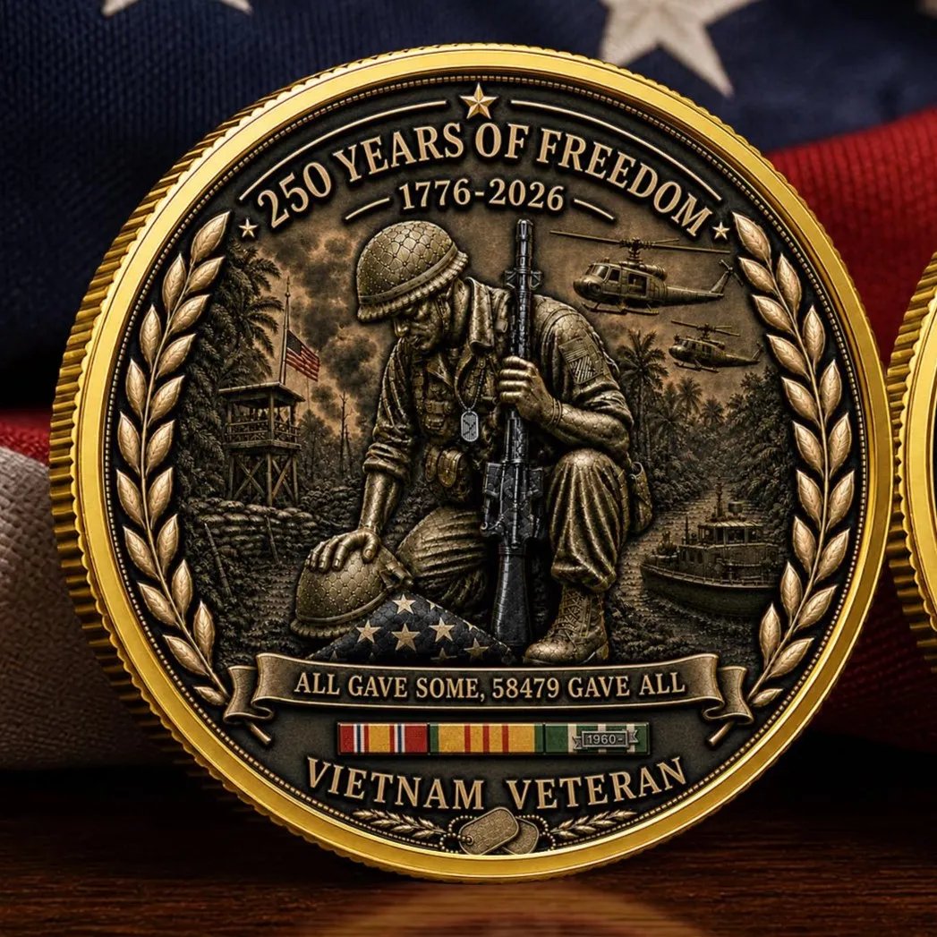 Vietnam Veteran 58,479 Remembered Cap 🎁 Free Double-Sided Honor Coin With Every Cap Purchase - Black / Free Honor Coin With Every Cap Purchase