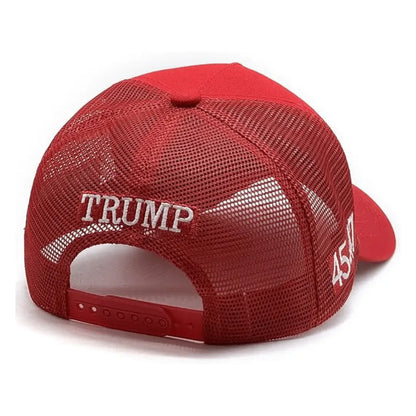Premium Make America Great again Embroidered Trucker Hat  4 Sided Design