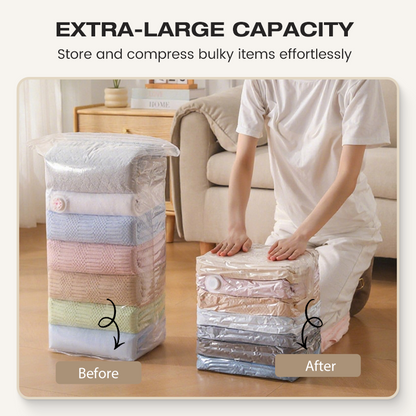 A🧳💨 50% OFF! No‑Pump Vacuum Storage Bags – Press & seal, no pump needed. Saves 80% space, keeps clothes dry & dust‑free. Perfect for bulky bedding & off‑season gear. 🛏️🗄️