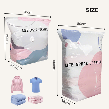 A🧳💨 50% OFF! No‑Pump Vacuum Storage Bags – Press & seal, no pump needed. Saves 80% space, keeps clothes dry & dust‑free. Perfect for bulky bedding & off‑season gear. 🛏️🗄️