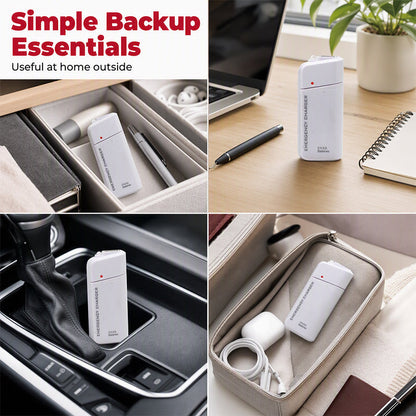 TopSpire® Portable Emergency Phone Charger AA Battery Powered Power Bank with LED Flashlight