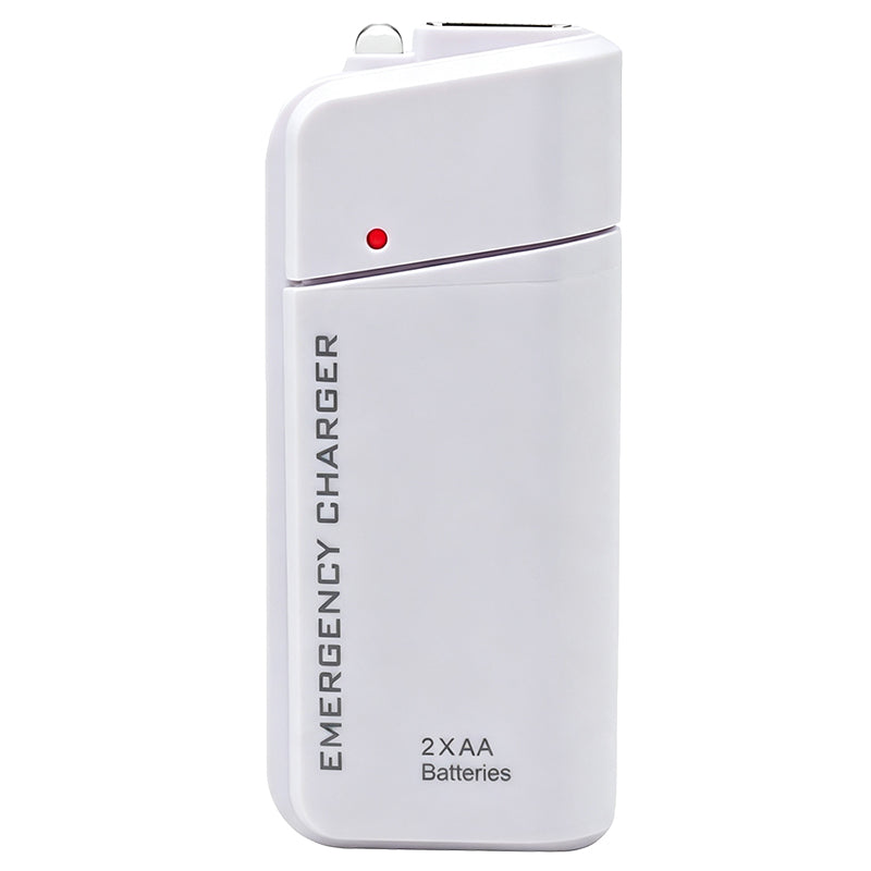 TopSpire® Portable Emergency Phone Charger AA Battery Powered Power Bank with LED Flashlight