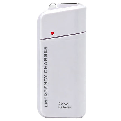 TopSpire® Portable Emergency Phone Charger AA Battery Powered Power Bank with LED Flashlight