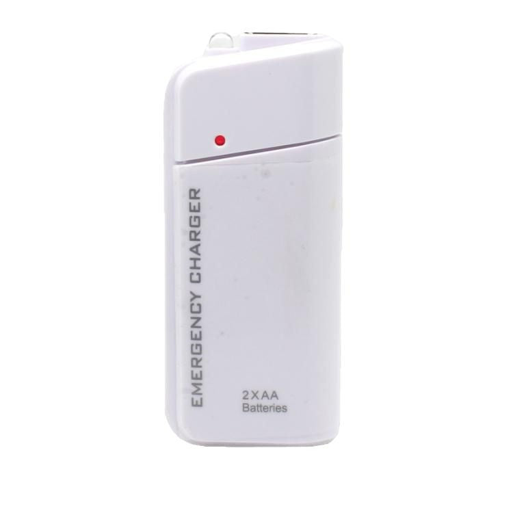 TopSpire® Portable Emergency Phone Charger AA Battery Powered Power Bank with LED Flashlight